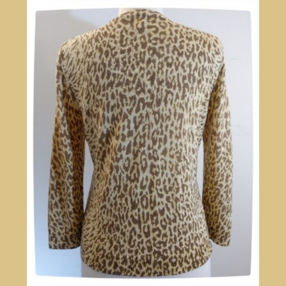 J. Crew Lightweight 100% Wool Leopard Sweater - Picture 3 of 5